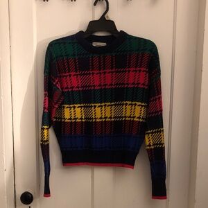 Urban Outfitters Plaid Color Block Sweater